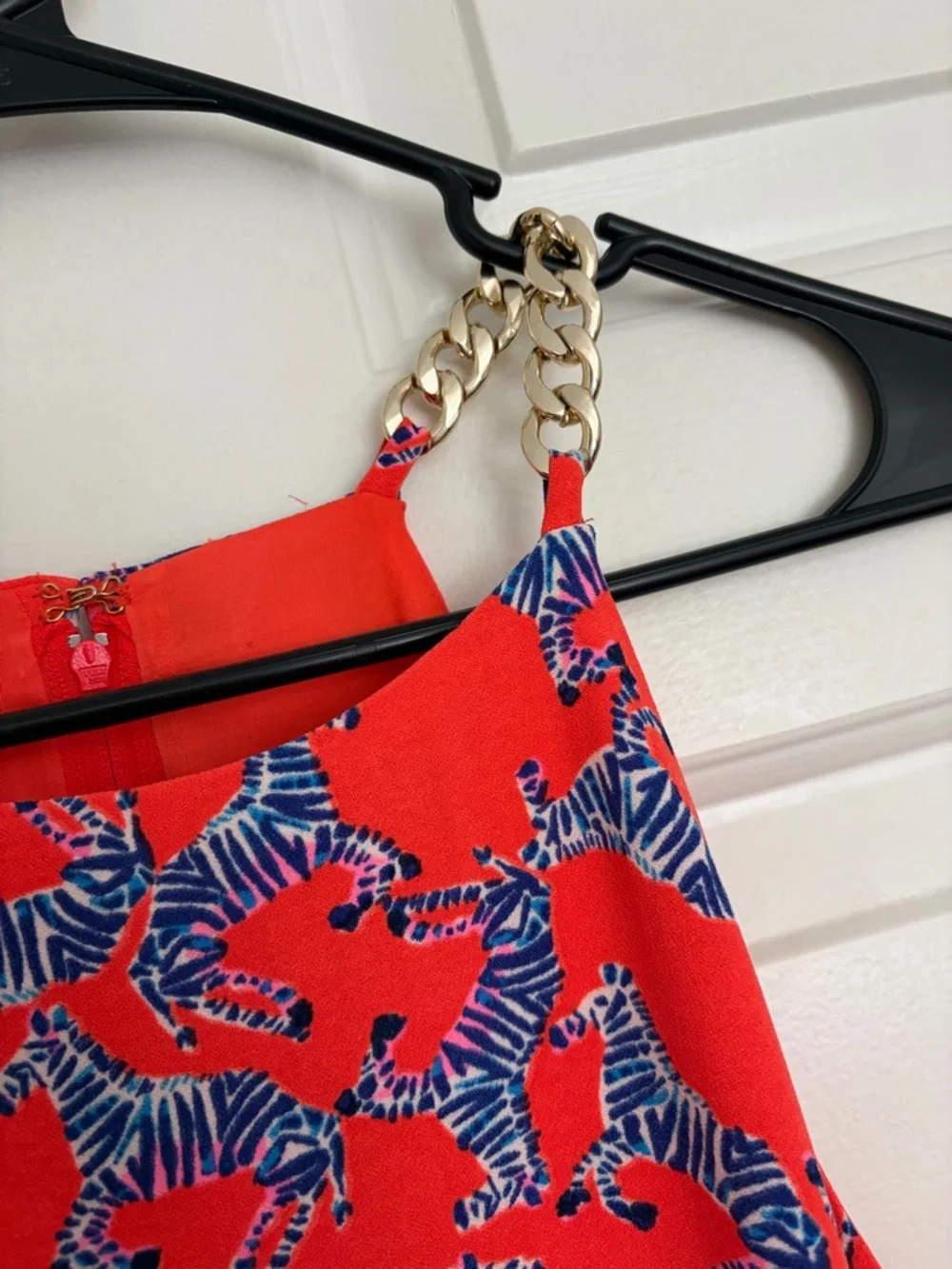 LILLY PULITZER Picante Coral Heebee Zeebee Pearl Skort Romper - Picture 6 of 6